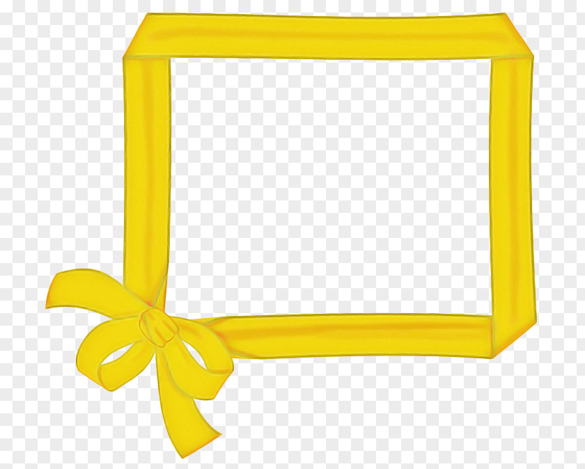 Rectangle Picture Frame Background Yellow PNG