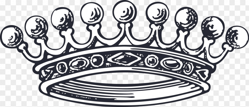 Crown Vector Black And White Middle Ages PNG