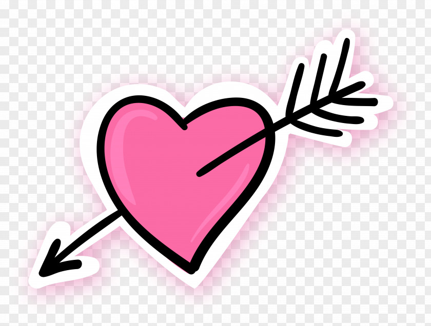 Pink Earth Pattern Arrow Through The Heart Blue PNG