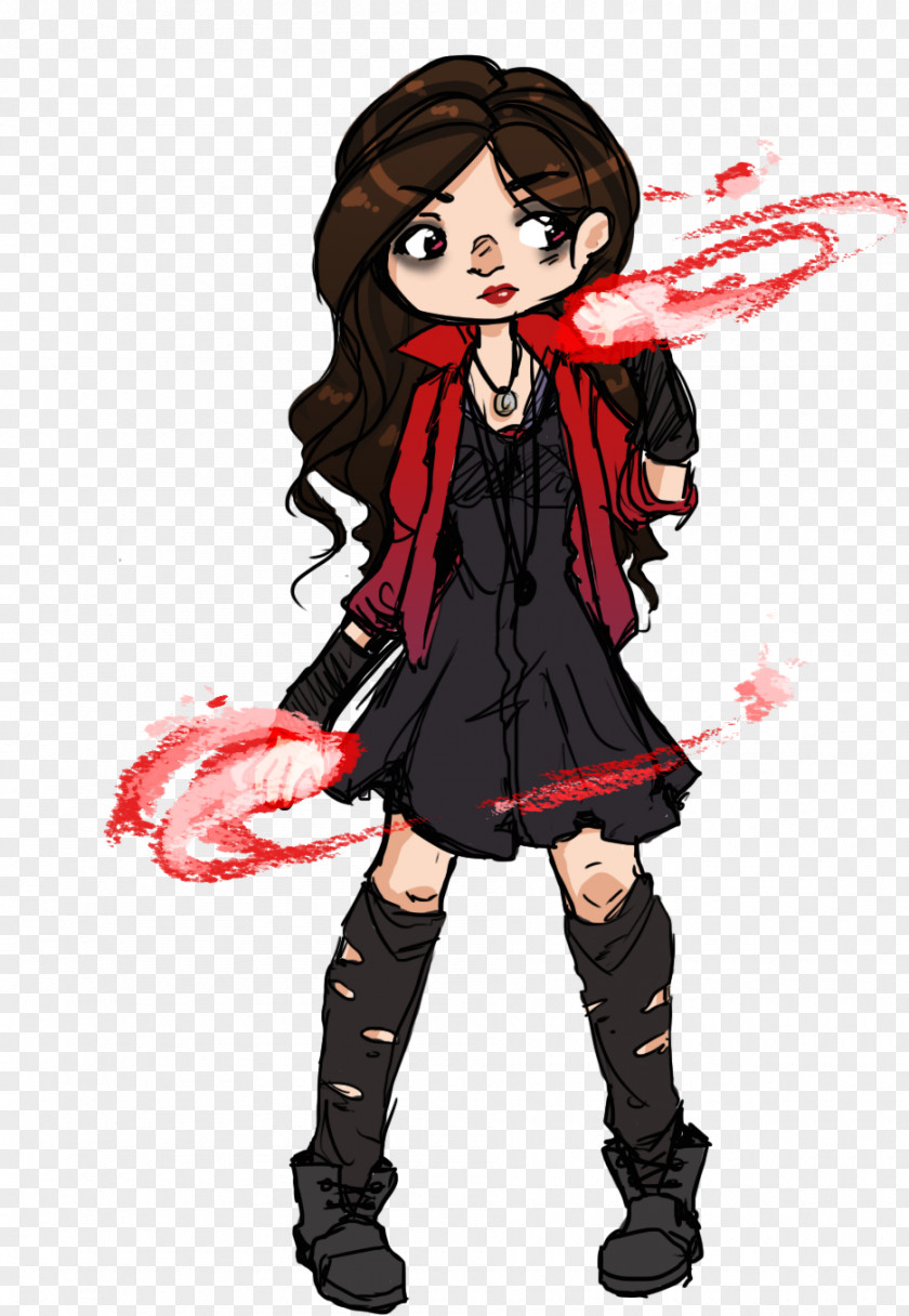Scarlet Witch Human Hair Color Black Brown PNG