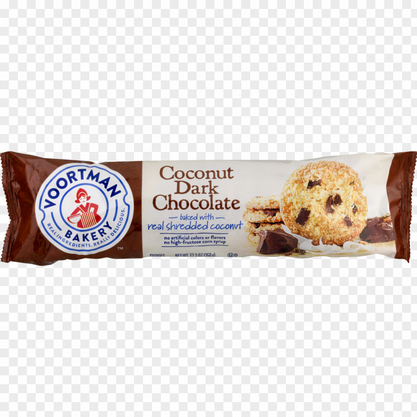 Coconut Chocolate Chip Cookie Brownie Voortman Cookies Food Biscuits PNG
