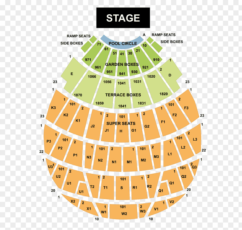 Concert Stage Hollywood Bowl Seating Assignment Plan PNG