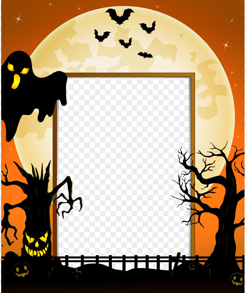 Halloween Vector Border Count Dracula Costume Party PNG