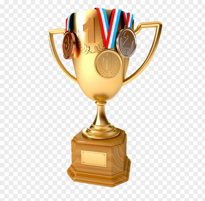 Metal Yellow Trophy PNG