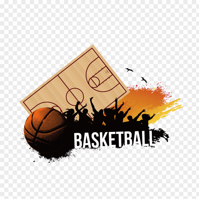 Creative Basketball Game Fan Cheerleading Clip Art PNG