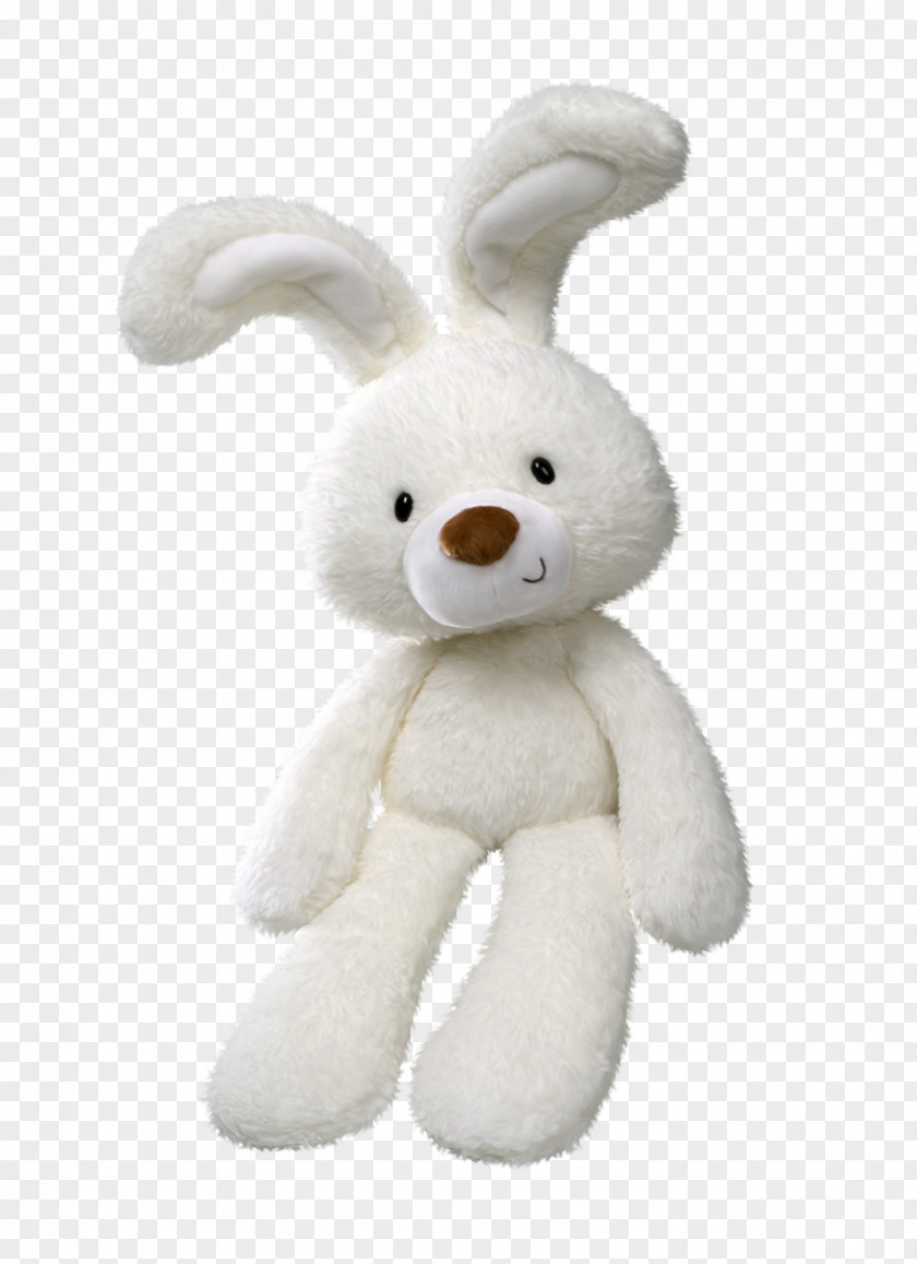 Cute Little White Bunny Toy Stuffed Rabbit Plush PNG