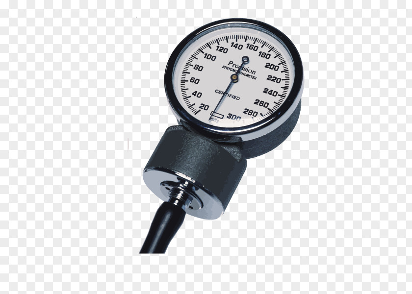 Vector Barometer Blood Pressure Sphygmomanometer Hypertension Monitoring Measurement PNG