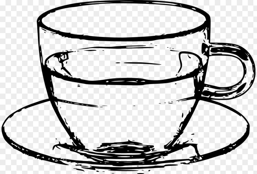 Cup Clipart Black And White Saucer Coffee Teacup Clip Art PNG