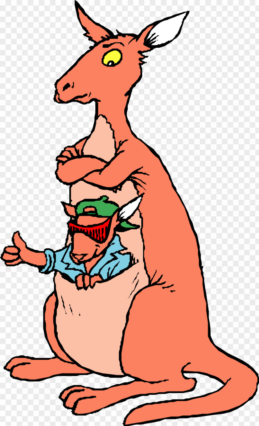 Vector Cartoon Kangaroo Mother And Son Macropodidae Animation Clip Art PNG