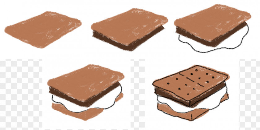 Chocolate S'more Fudge Drawing Graham Cracker PNG