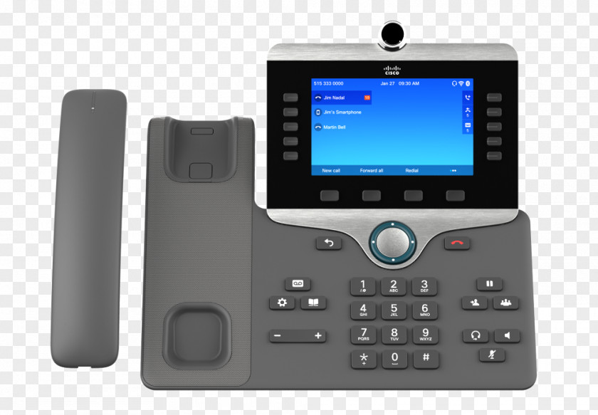 Cisco Phone Silhouette Telephone 8845 VoIP Systems Voice Over IP PNG