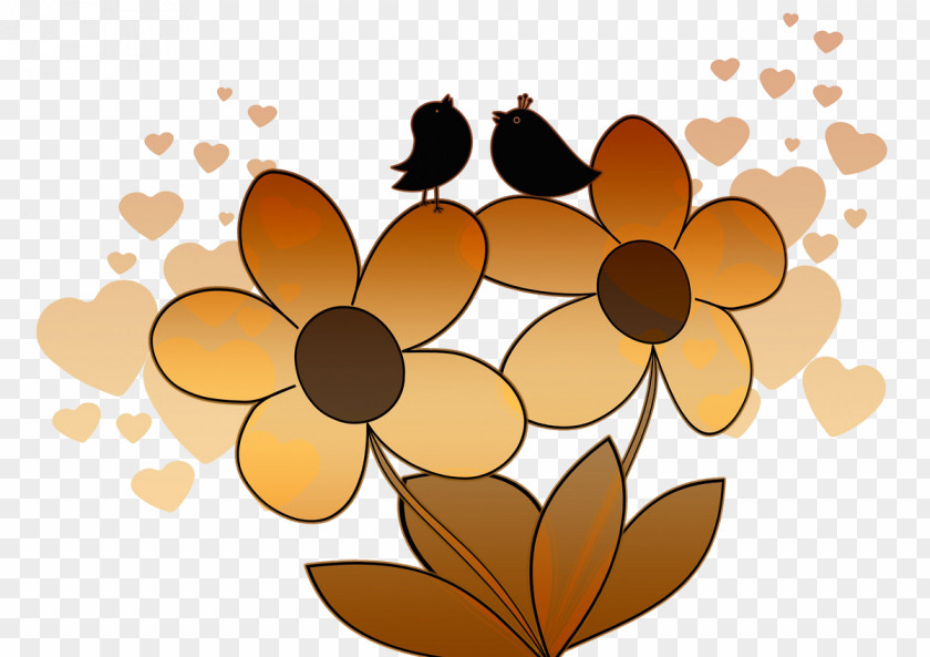Love Birds Hand-painted Pixabay Illustration PNG