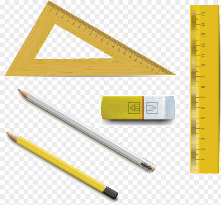Triangle Ruler Pencil Eraser PNG