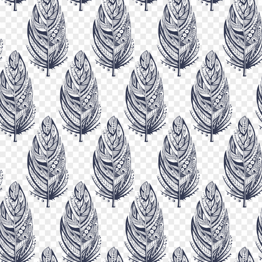 Vector Totem Feather Motif Illustration PNG