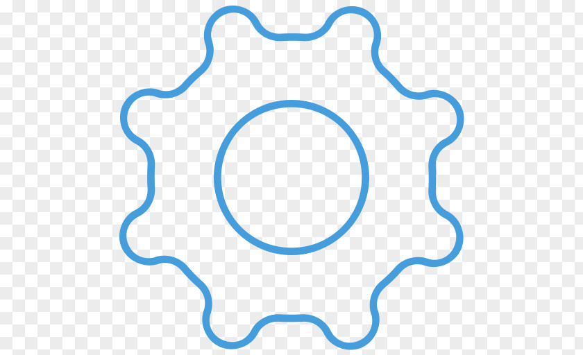 Blue Gear User Interface Clip Art PNG