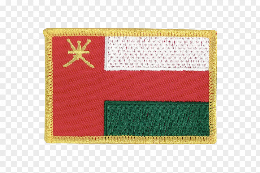 Flag Patch Embroidered Oman Rectangle PNG
