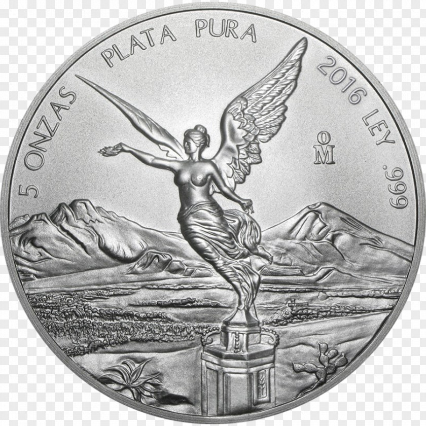 Metal Coin Libertad Silver Ounce Bullion PNG
