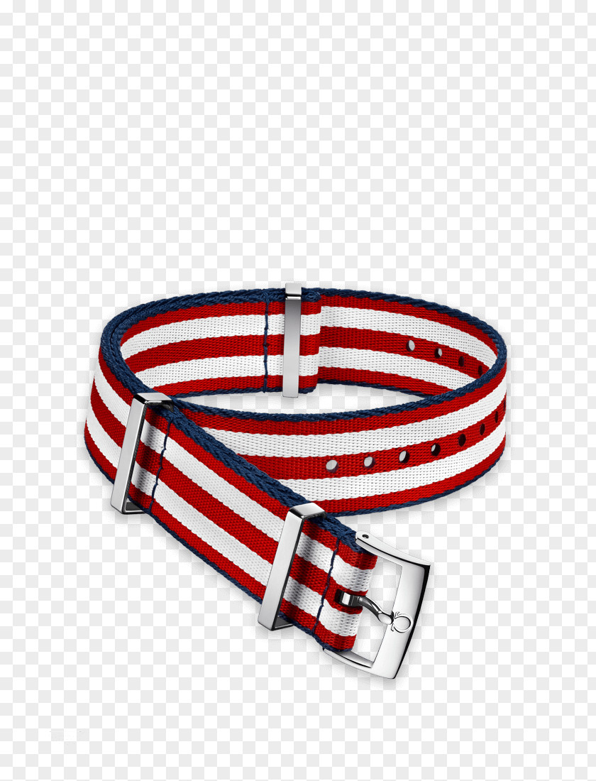 Red White Stripes Watch Strap Omega SA NATO Belt PNG