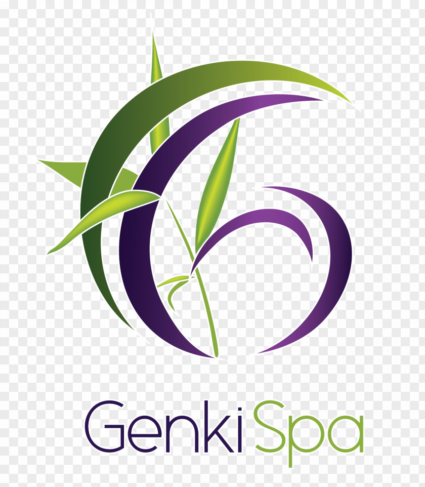 Spa Logo Genki Graphic Design Text Location Purple PNG