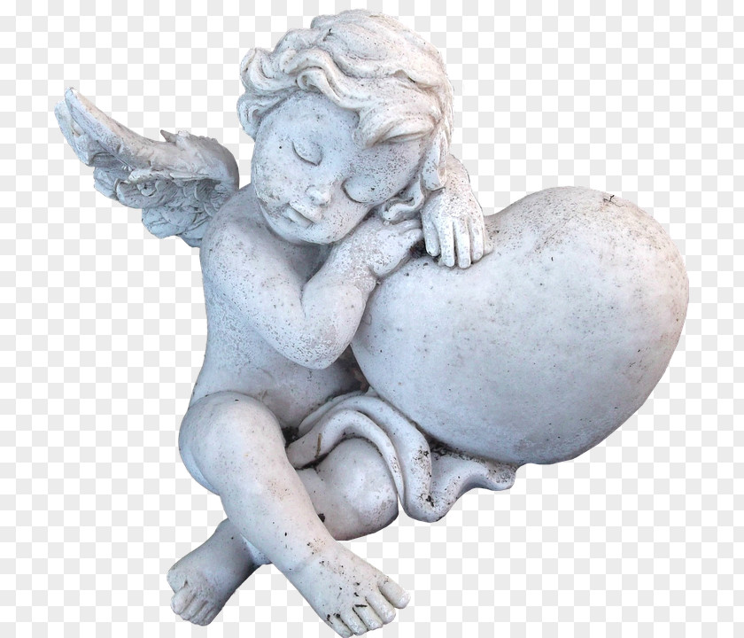 Angel Sculpture Stone Carving Statue Grave PNG