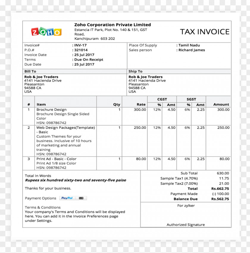 Gst Polycarbonate Price Invoice Sales Purchase Order PNG