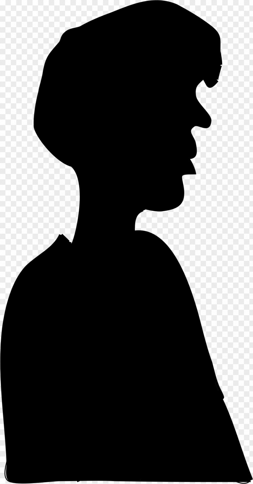 Silhouette Neck Clip Art Black M PNG