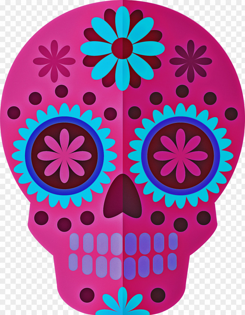 Skull Mexico Sugar Traditional PNG