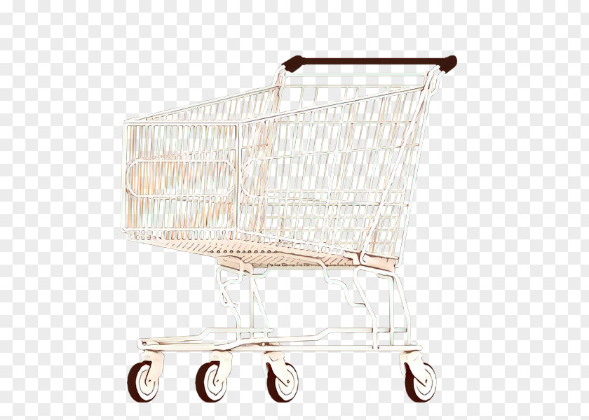 Beige Vehicle Shopping Cart PNG
