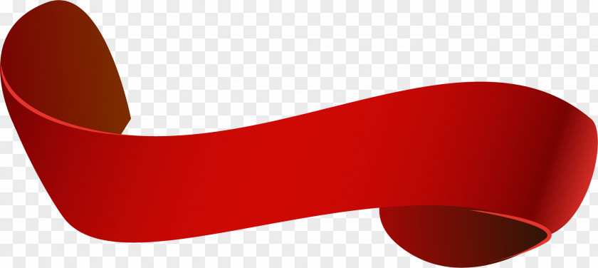 Hand Painted Red Ribbon Goggles PNG