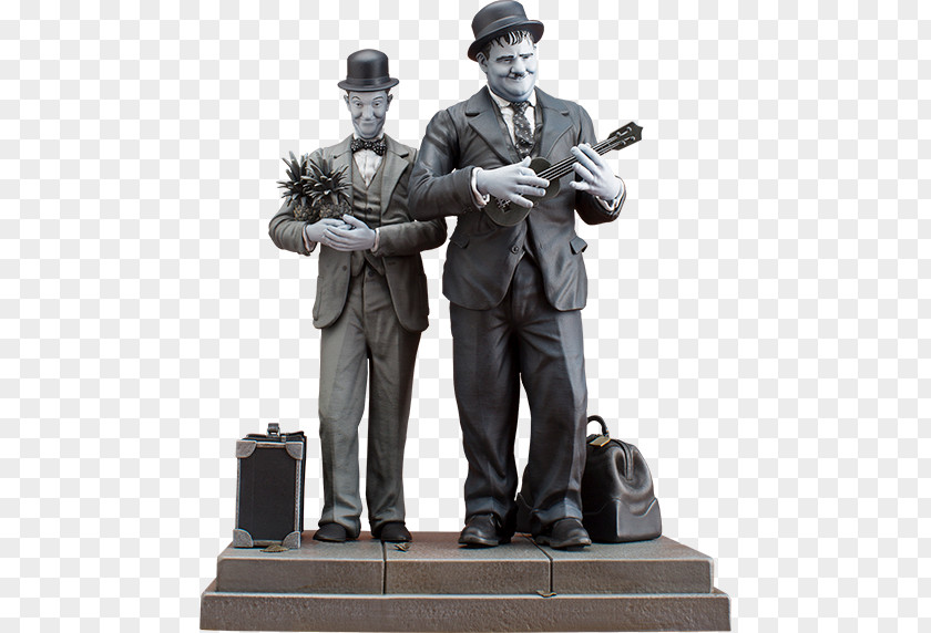 Laurel And Hardy Statue Figurine Film Comedian PNG