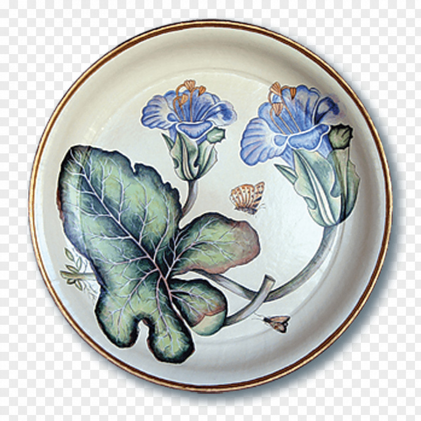 Morning Glory Plate Ceramic Platter Blue And White Pottery PNG