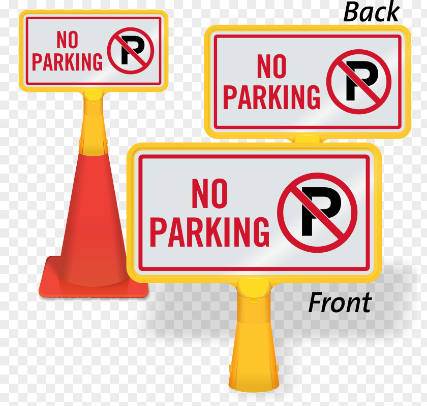 Valet Parking Car Park Cone Sign PNG