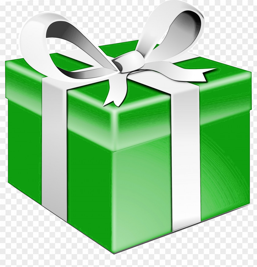 Green Ribbon Present Gift Wrapping Symbol PNG