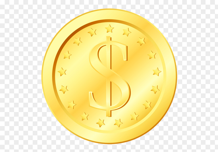 Coin Image Yellow Circle Currency Font PNG