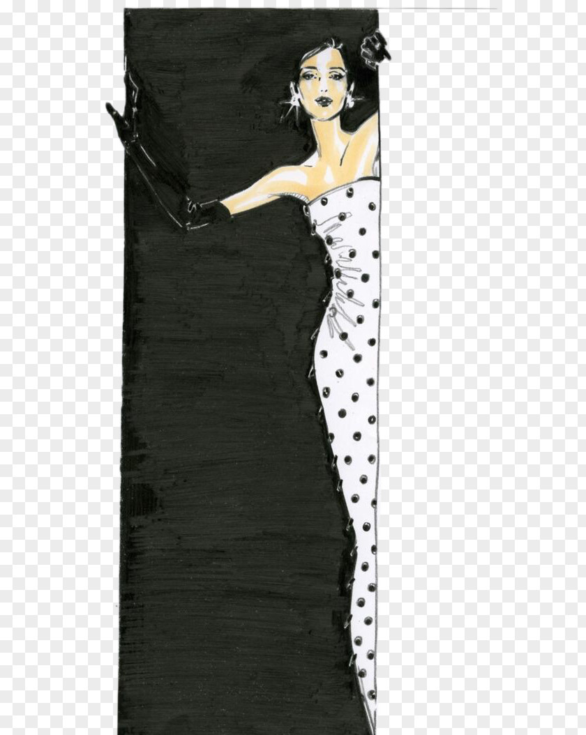 Rectangle Dress Woman Fashion Sketchbook Drawing Illustration PNG