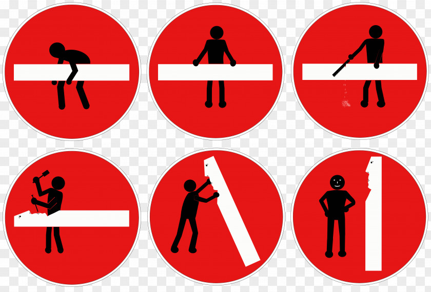 Road Sign Traffic Stick Figure PNG