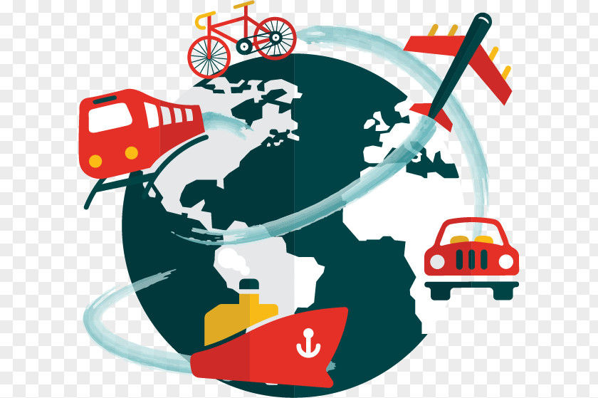 Beautifully Global Travel Background Vector Material Rail Transport Logistics Mode Of Public PNG