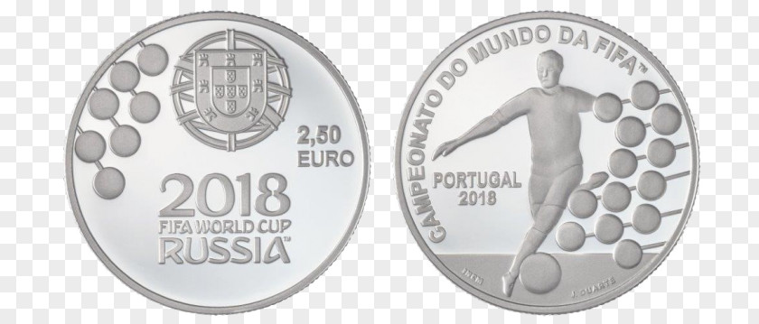 COPA 2018 World Cup Portugal National Football Team Belgian 2.5 Euro Coin PNG
