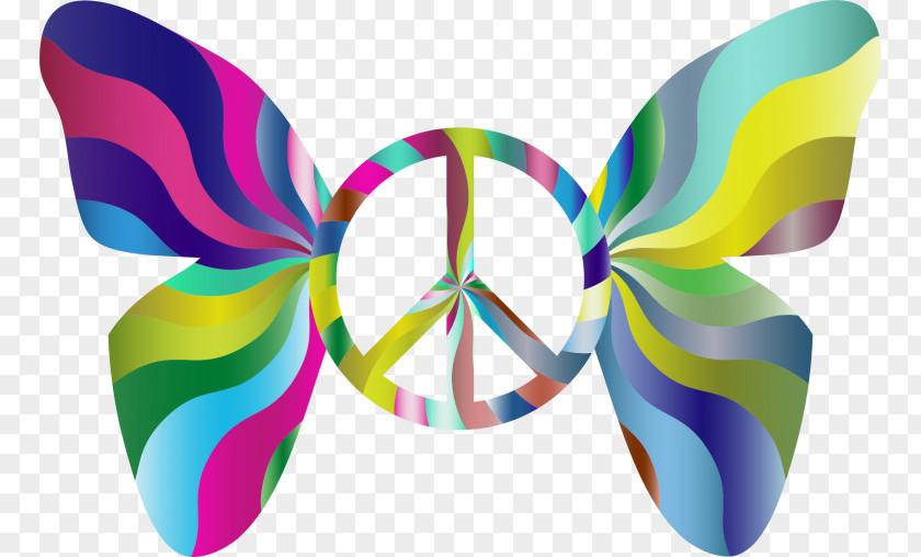 Butterfly Peace Symbols Clip Art PNG