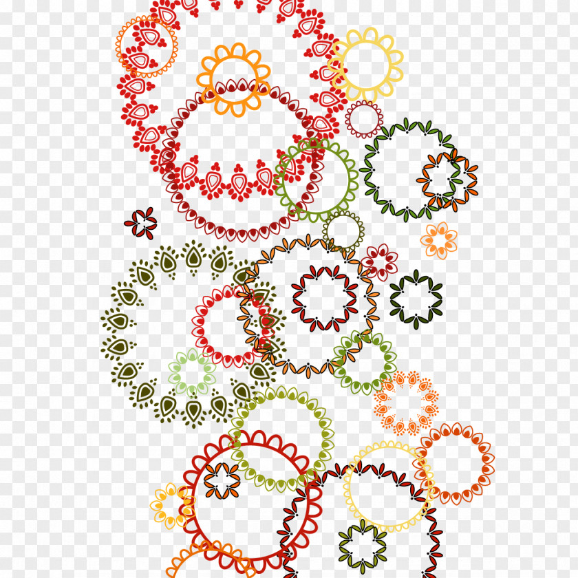 Colorful Circle Pattern BackgroundVector Material Floral Design Euclidean Vector PNG