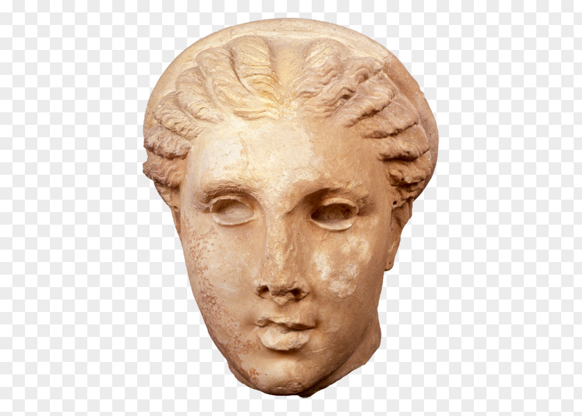 Roman Statue Head Lycosura Damophon Artemis Demeter National Archaeological Museum, Athens PNG