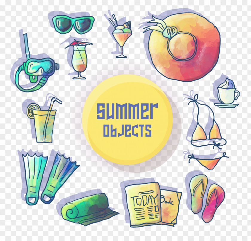 Summer Fun Beach Vector Elements Euclidean PNG