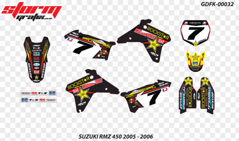 Suzuki RM-Z 450 Motorcycle Motocross PNG