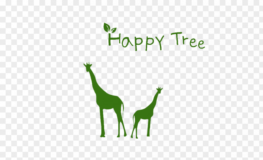 Giraffe Green Decorative Background Illustration PNG