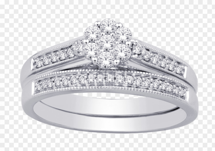 Wedding Set Ring Carat Diamond Gold PNG