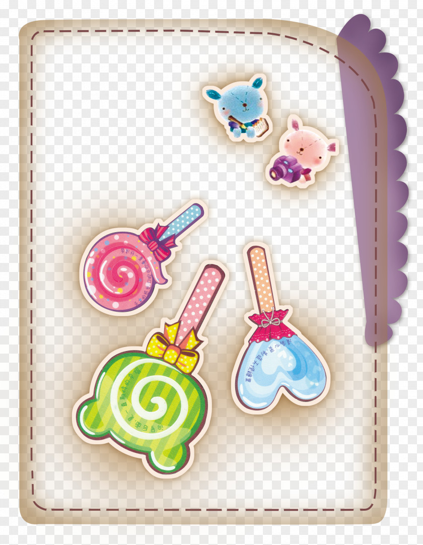 Cartoon Lollipop Motif PNG