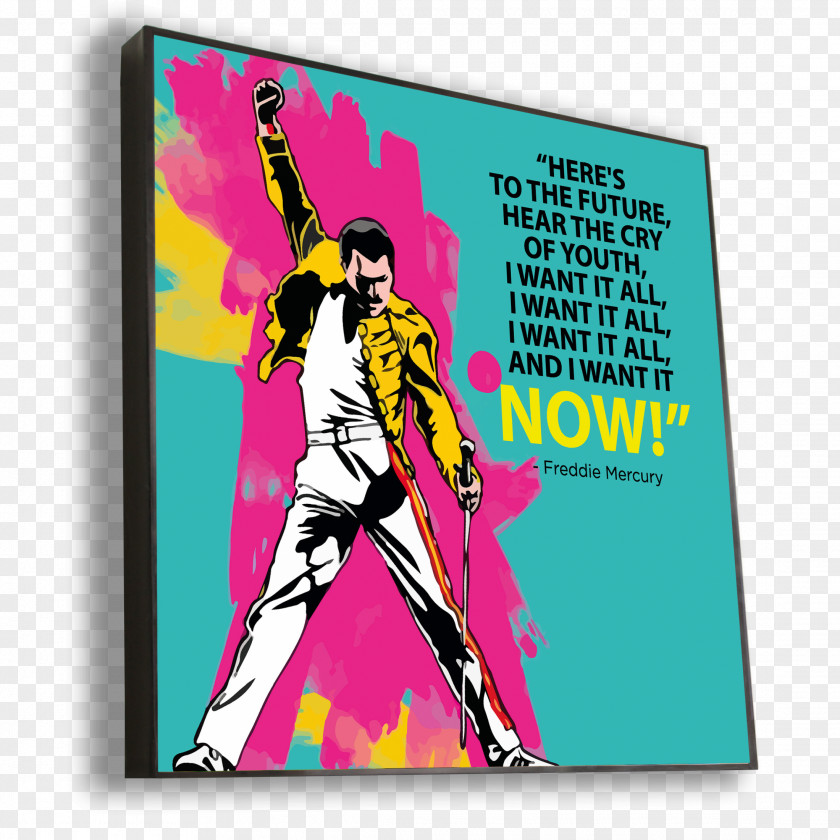 Queen The Freddie Mercury Tribute Concert Poster Art PNG