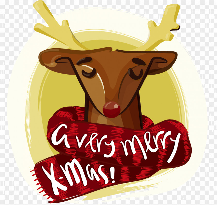 Reindeer Vector Illustration Rudolph Santa Claus Christmas PNG