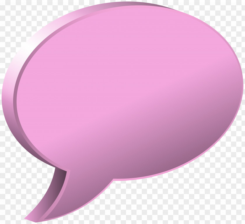 Bubble Speech Balloon Magenta PNG