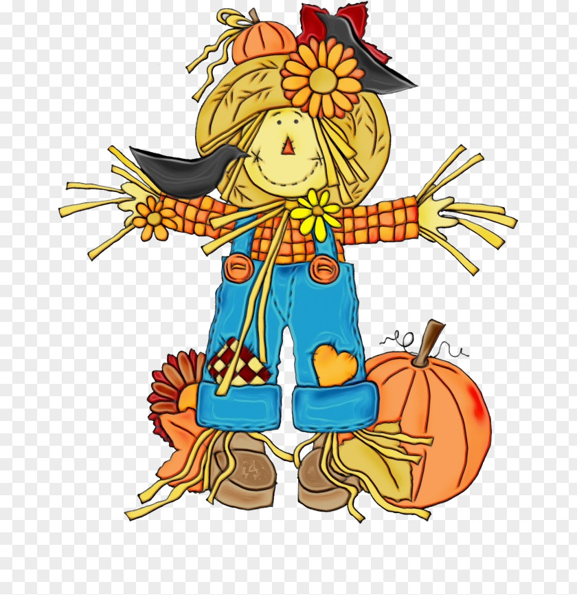 Cartoon Scarecrow Costume PNG